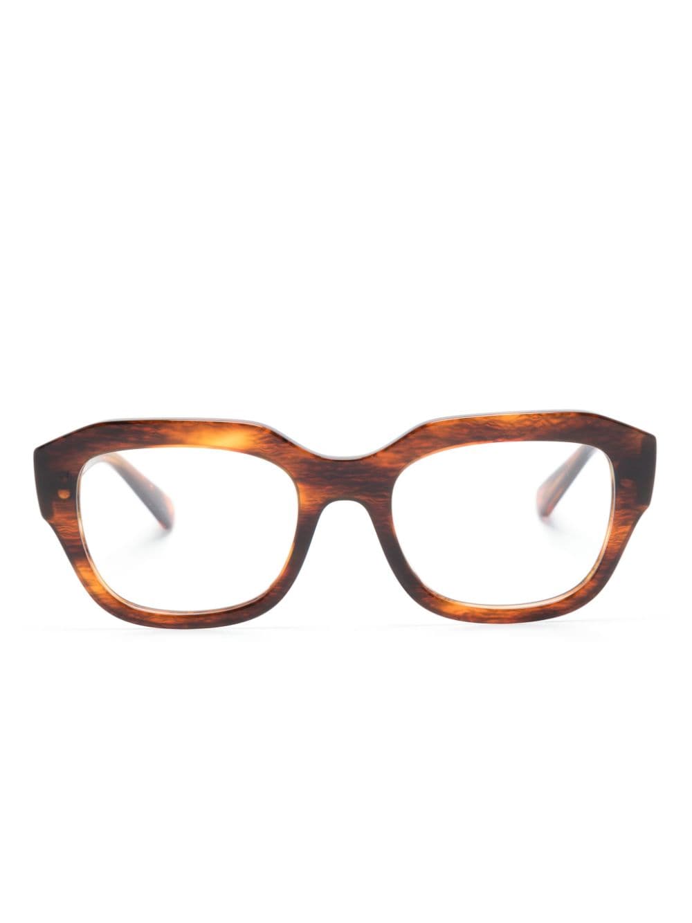 Ray-Ban Leonid square-frame glasses - Brown von Ray-Ban