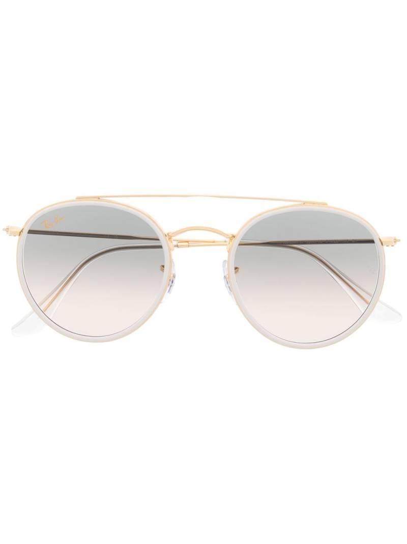 Ray-Ban RB3647N double-bridge round-frame sunglasses - Gold von Ray-Ban