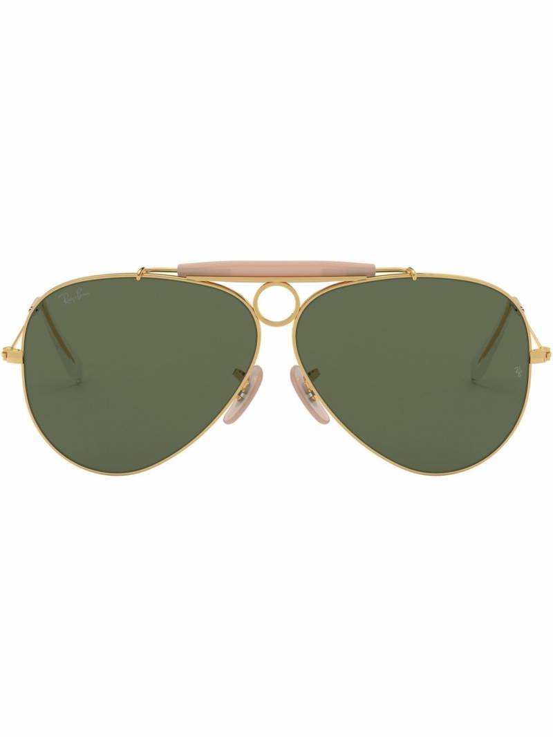 Ray-Ban Shooter aviator-frame sunglasses - Gold von Ray-Ban