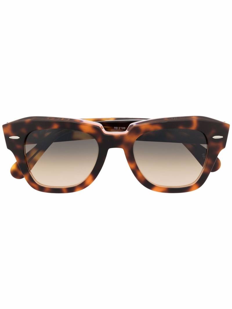 Ray-Ban State Street round-frame sunglasses - Brown von Ray-Ban