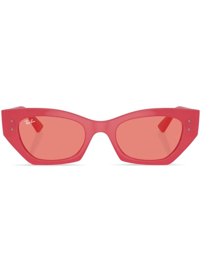 Ray-Ban Zena geometric-frame sunglasses - Red von Ray-Ban