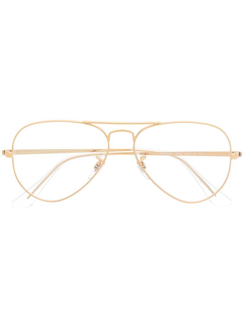 Ray-Ban aviator-frame glasses - Gold von Ray-Ban