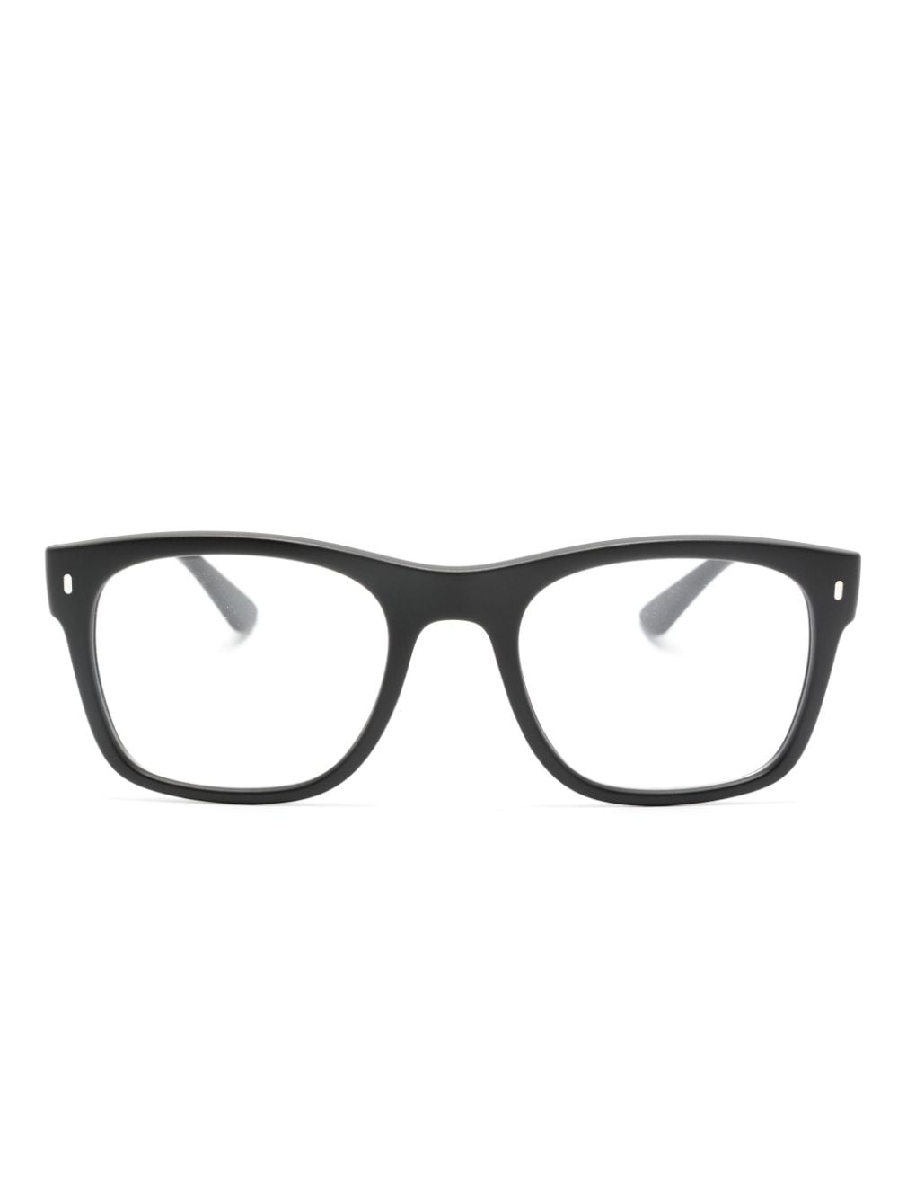 Ray-Ban logo-plaque square-frame glasses - Black von Ray-Ban