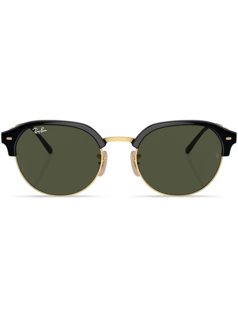 Ray-Ban logo-print round-frame sunglasses - Black von Ray-Ban