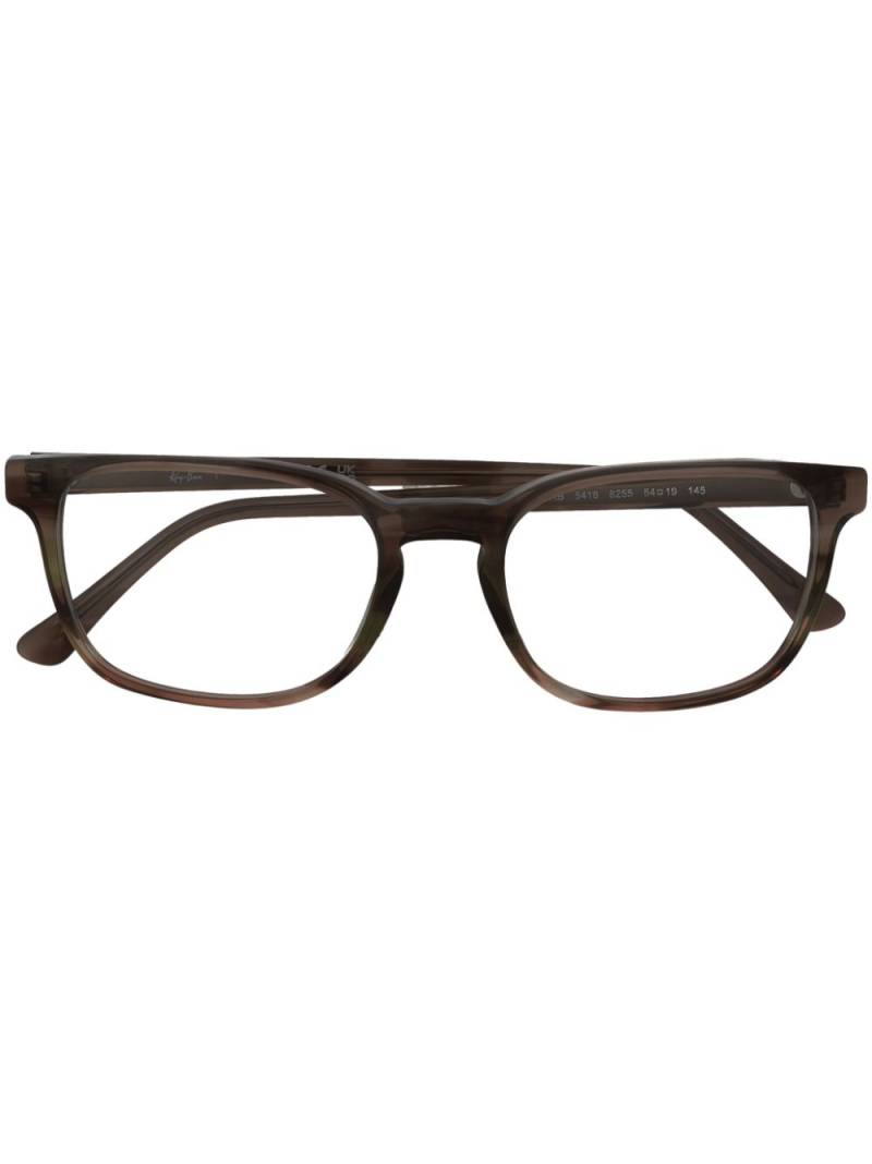 Ray-Ban rectangle-frame glasses - Brown von Ray-Ban