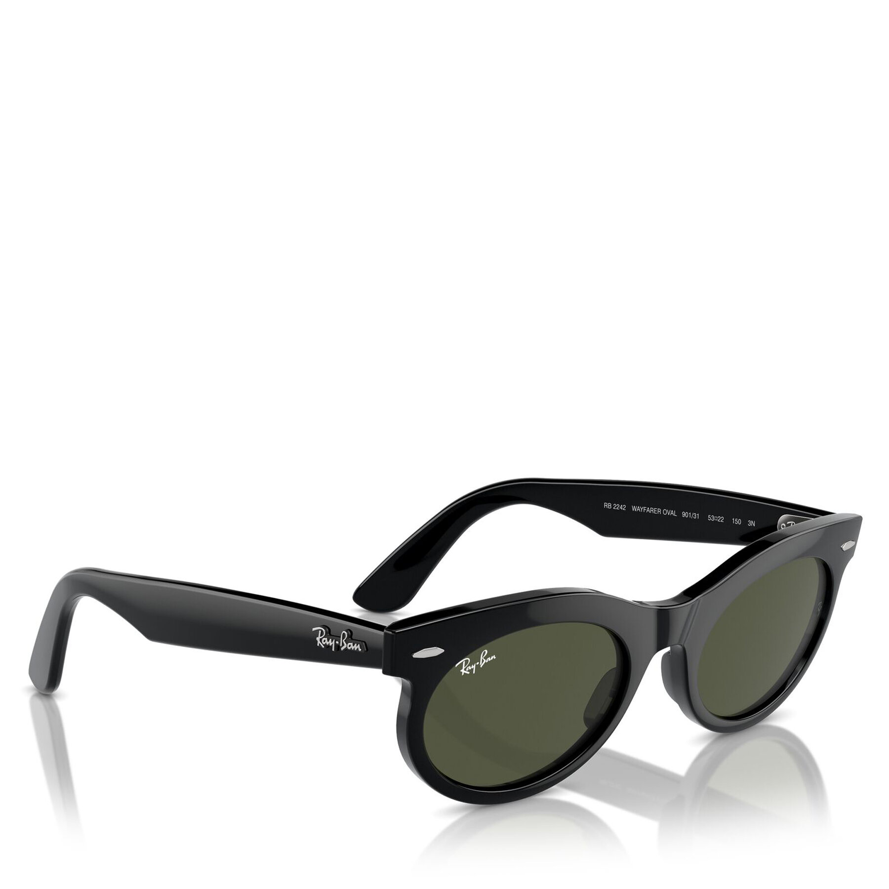 Sonnenbrillen Ray-Ban Wayfarer Oval 0RB2242 901/31 Schwarz von Ray-Ban