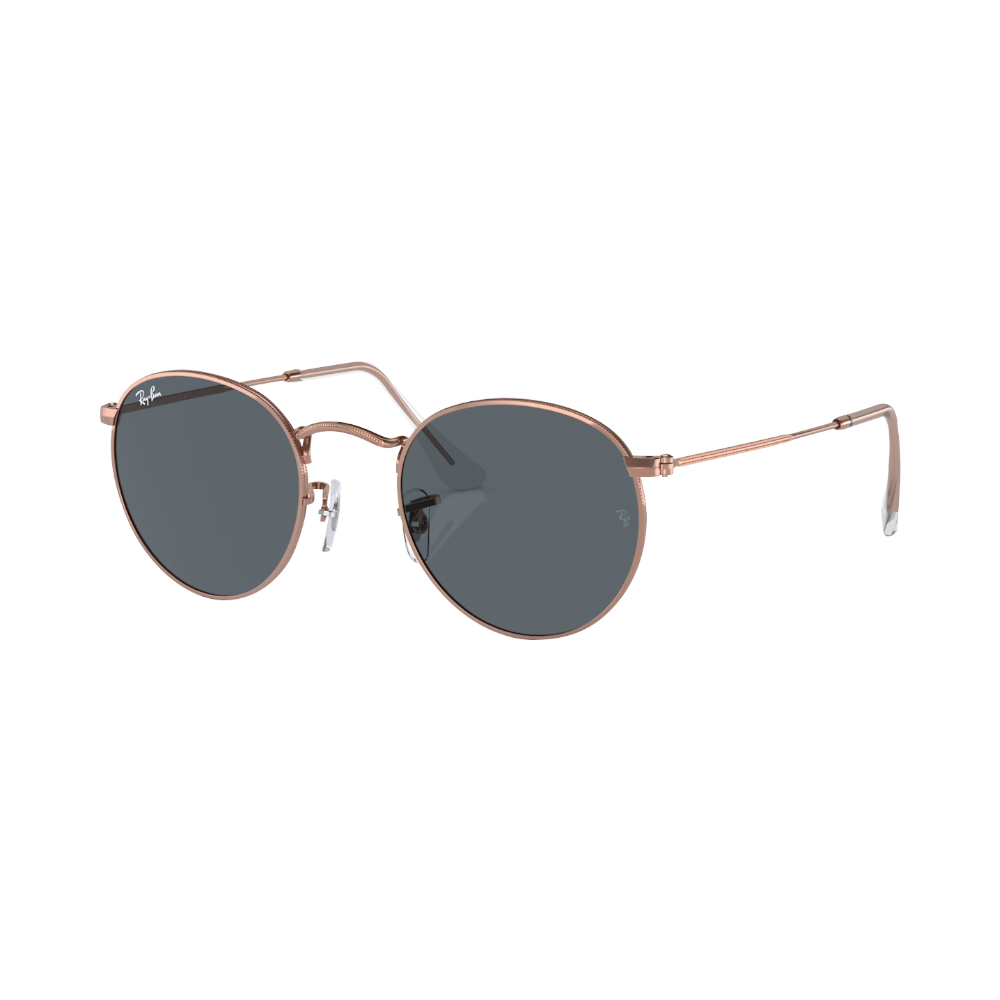 Ray-Ban ROUND METAL Blau auf Rotgold S von RayBan