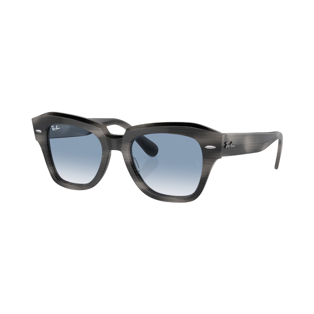 Ray-Ban STATE STREET Hellblau/ Grau gestreift S von RayBan