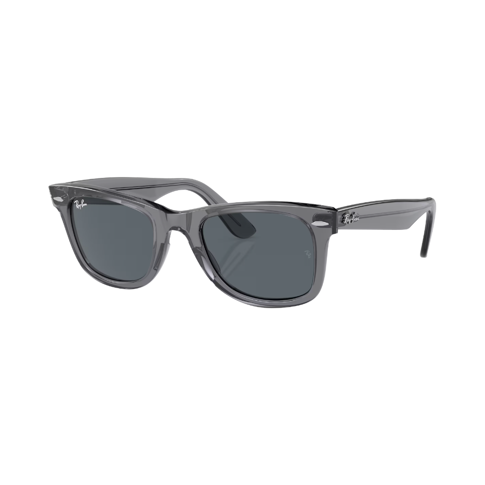 Ray-Ban ORIGINAL WAYFARER Blau auf Grau transparent S von RayBan