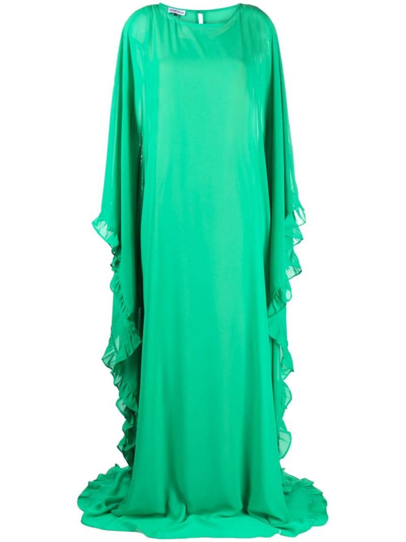 Rayane Bacha Tula semi-sheer draped dress - Green von Rayane Bacha