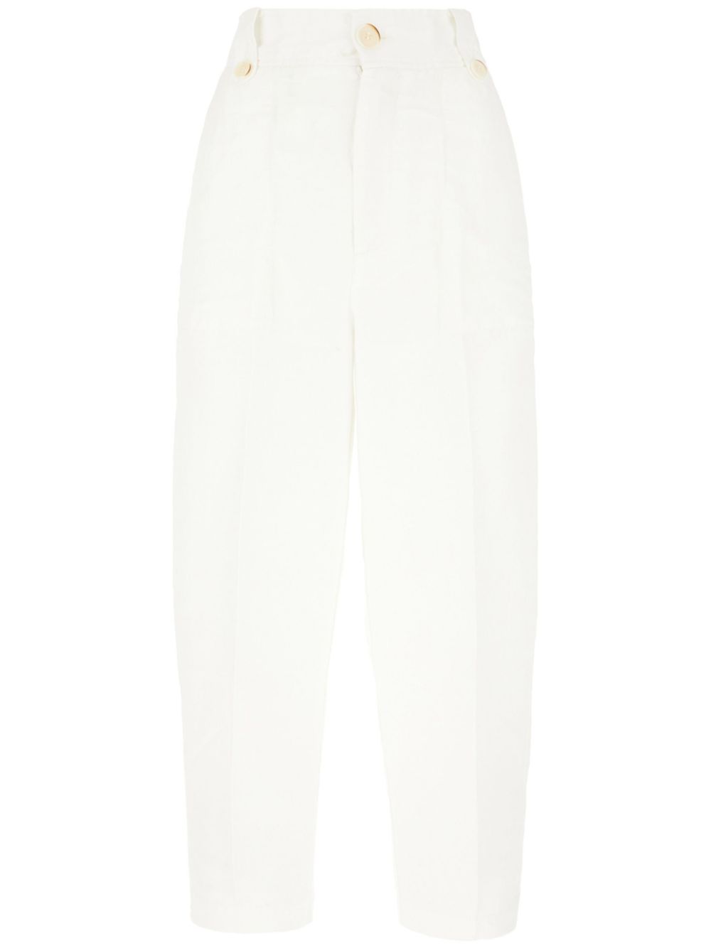 Re-Hash crease effect trousers - White