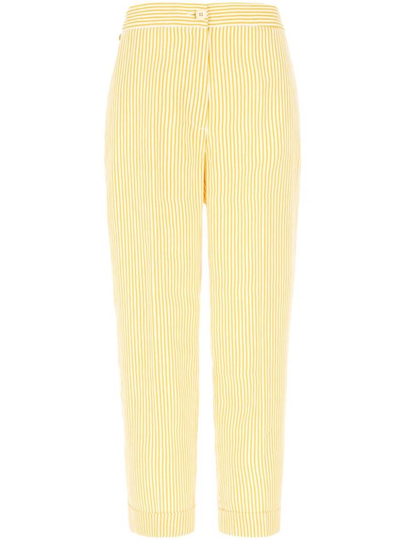 Re-Hash printed linen blend pants - Yellow von Re-Hash