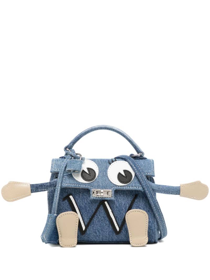 Readymade appliqué-detail denim shoulder bag - Blue von Readymade