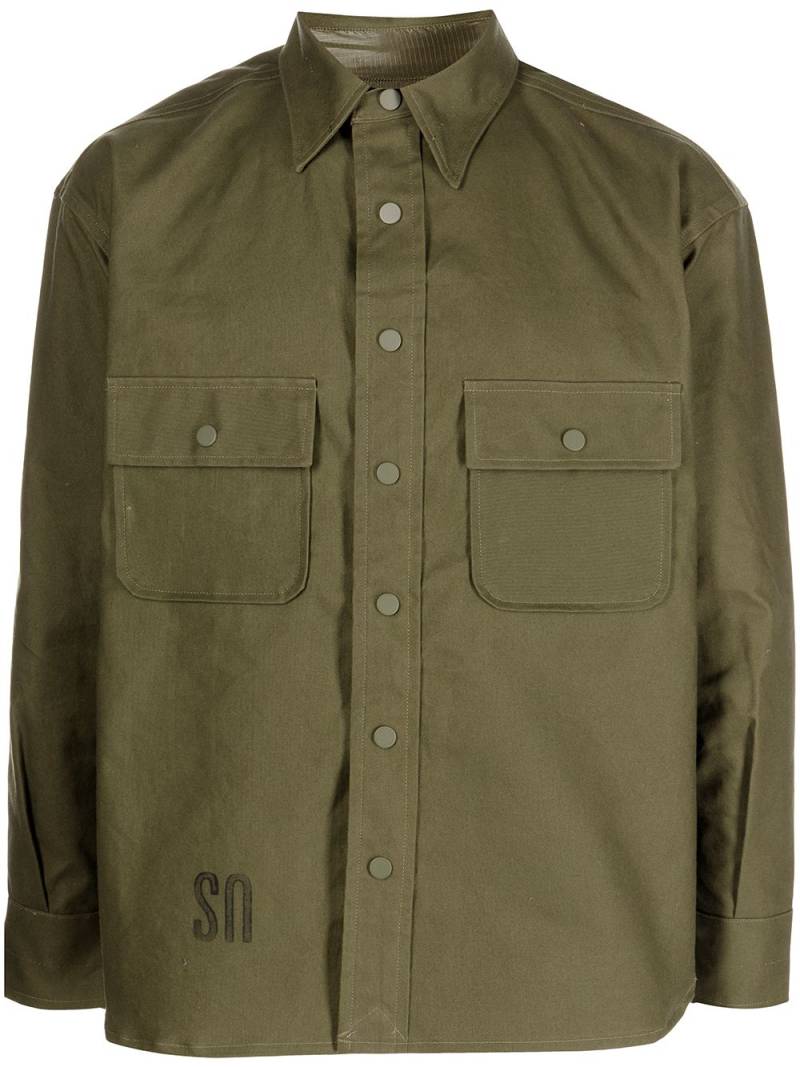 Readymade logo-print cargo shirt - Green von Readymade