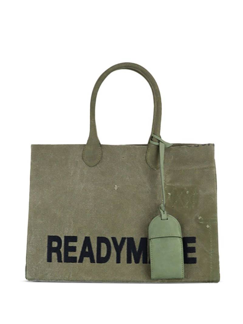 Readymade logo-print tote bag - Green von Readymade