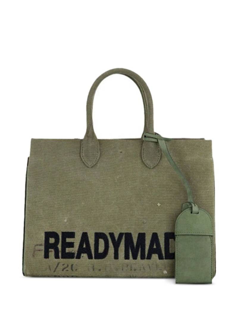 Readymade logo-print tote bag - Green von Readymade