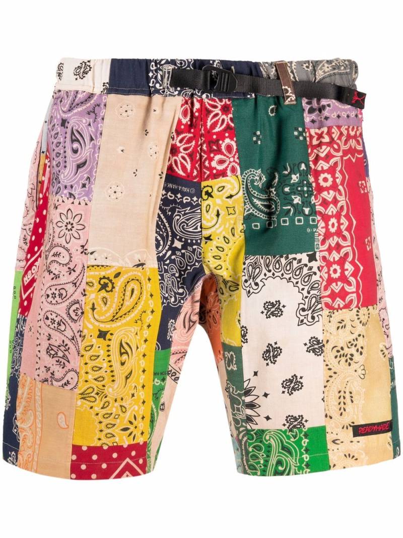 Readymade patchwork bandana print shorts - Neutrals von Readymade