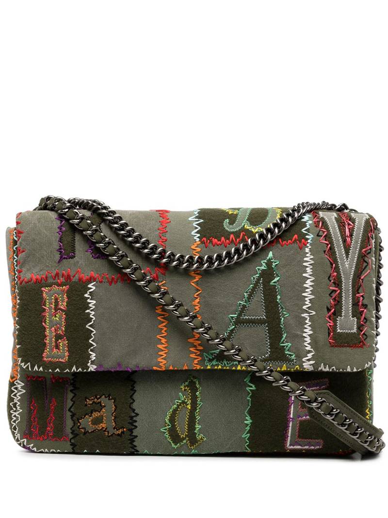 Readymade patchwork-detail messenger bag - Green von Readymade