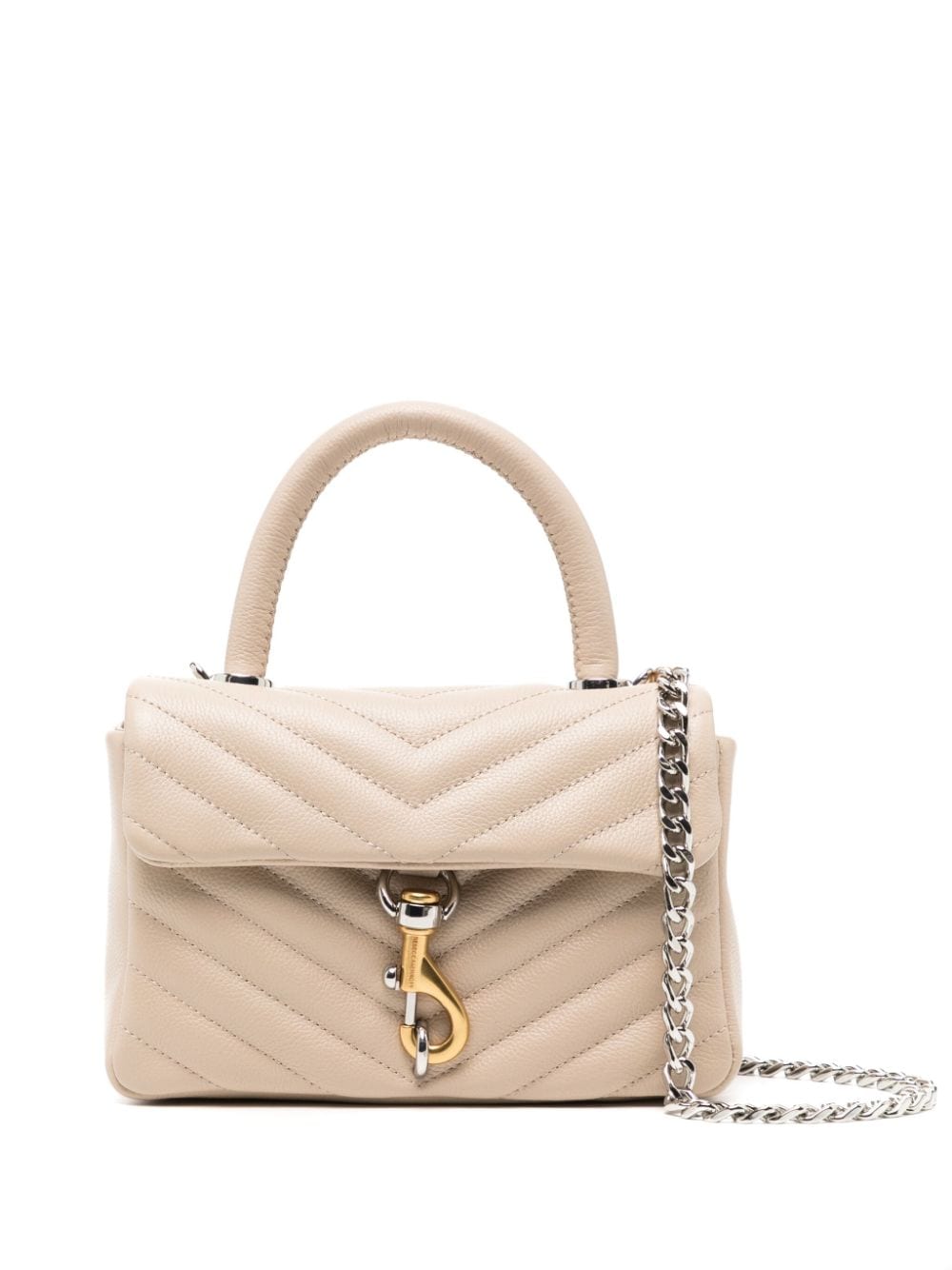 Rebecca Minkoff Edie quilted leather satchel bag - Neutrals von Rebecca Minkoff