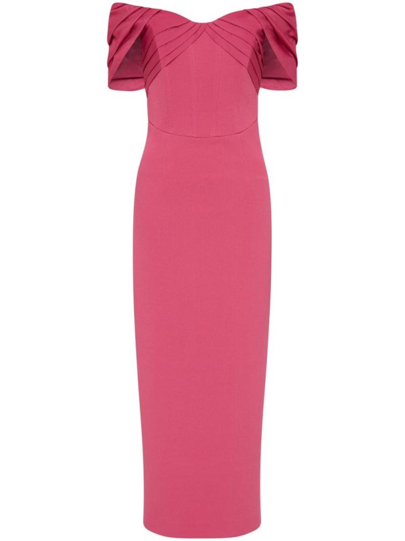 Rebecca Vallance Anais off-shoulder midi dress - Pink von Rebecca Vallance