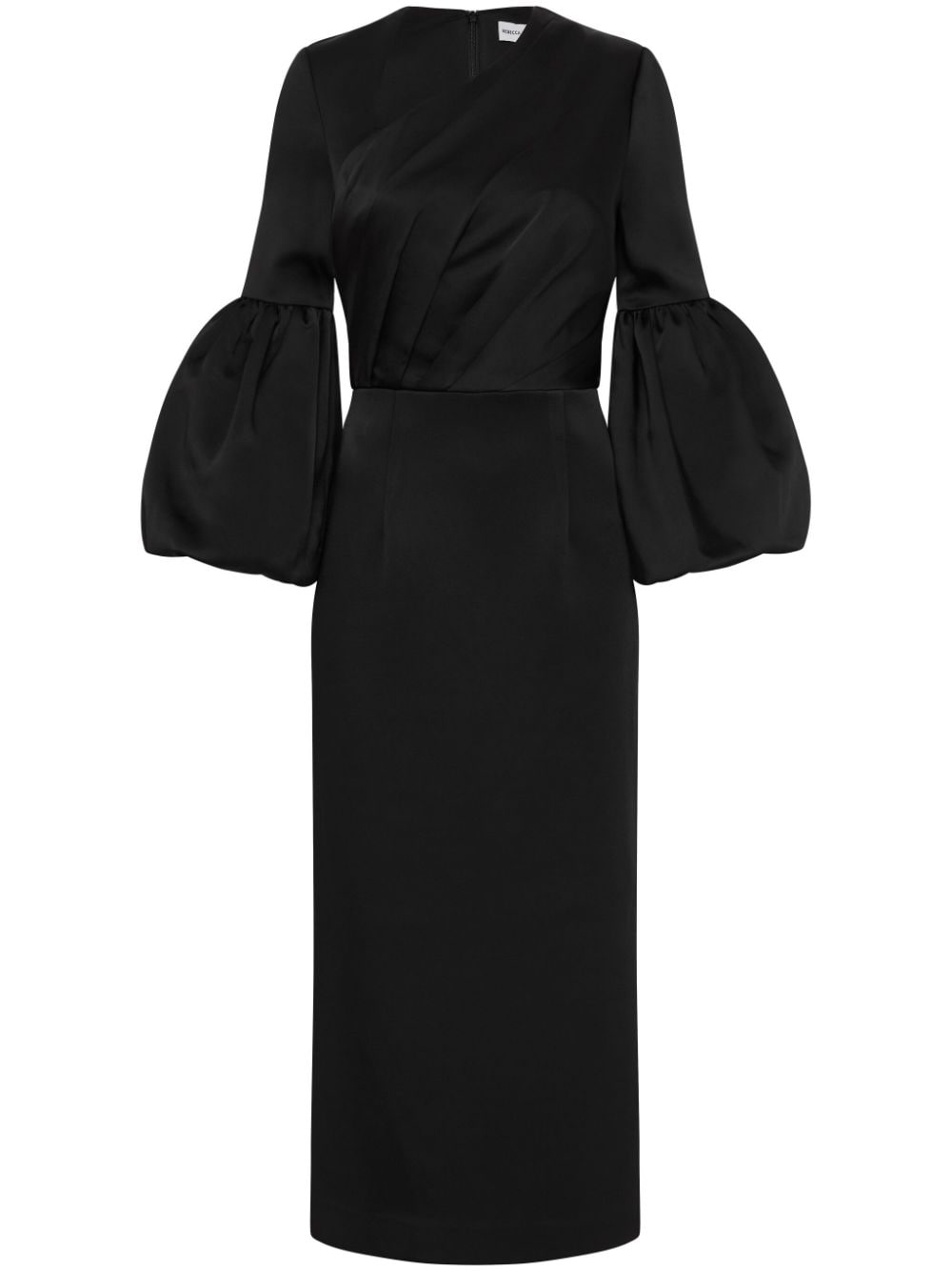 Rebecca Vallance Augustine puff-sleeve midi dress - Black von Rebecca Vallance