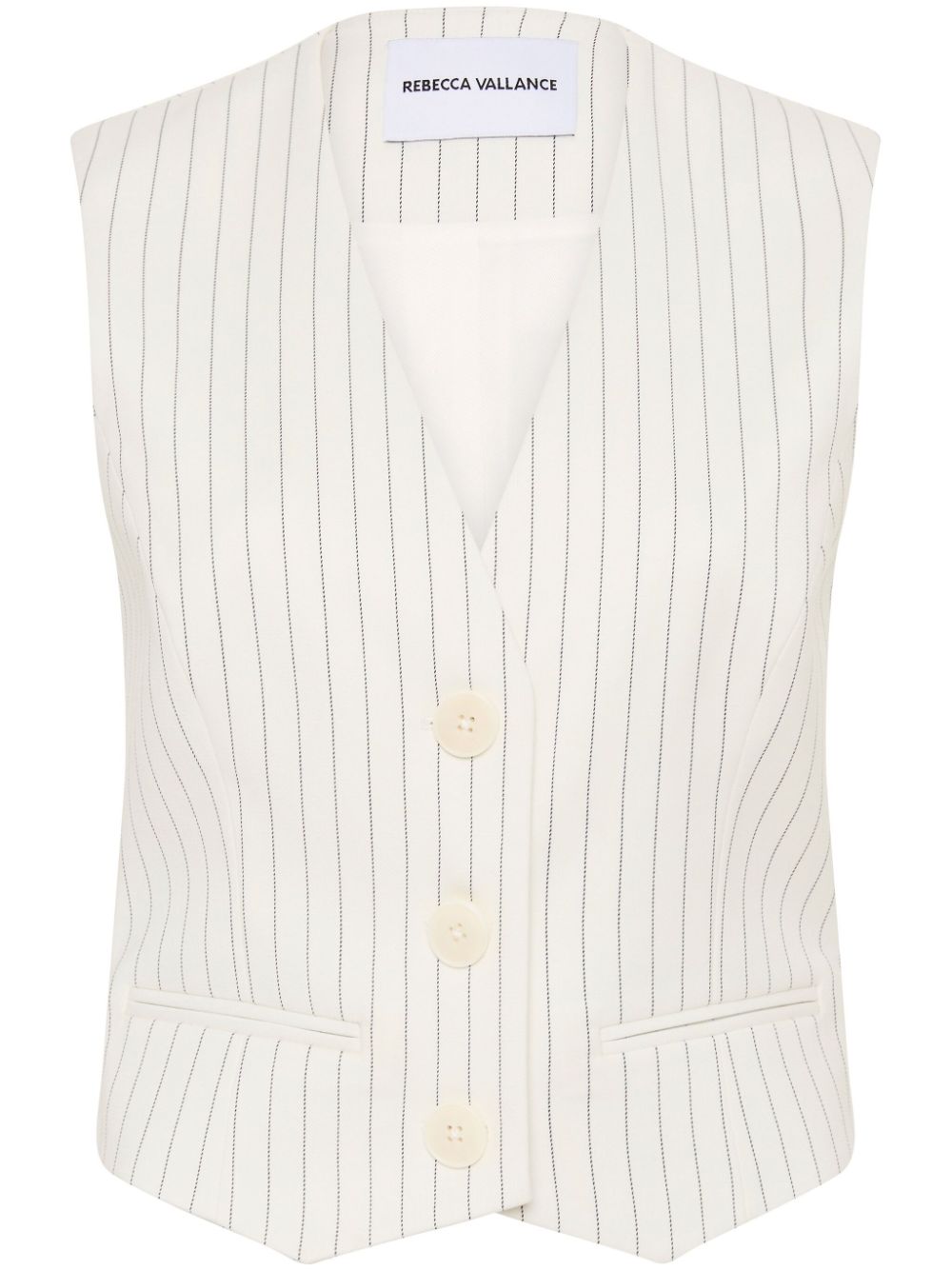 Rebecca Vallance Cedric pinstripe-pattern waistcoat - Neutrals von Rebecca Vallance