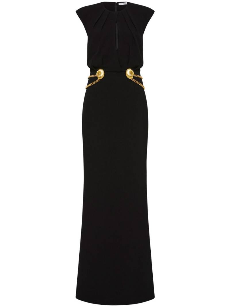 Rebecca Vallance Chelsea belt-appliqué gown - Black von Rebecca Vallance