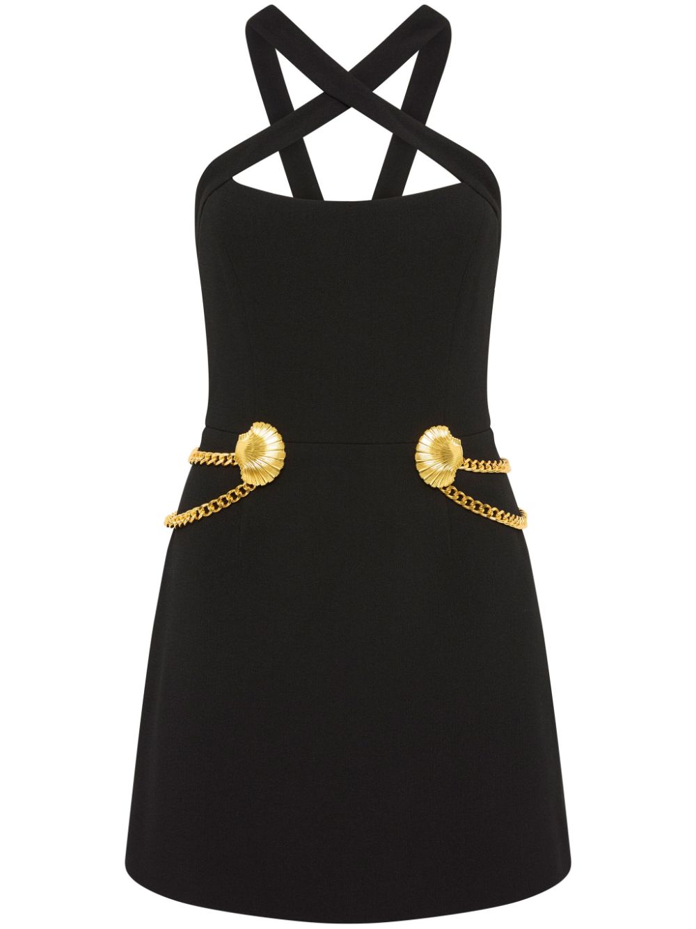 Rebecca Vallance Chelsea crossover-neck mini dress - Black von Rebecca Vallance