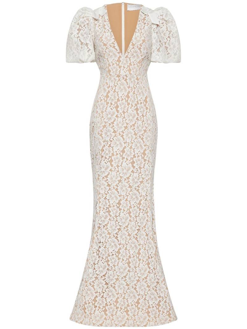 Rebecca Vallance Floria floral-lace detail gown - White von Rebecca Vallance