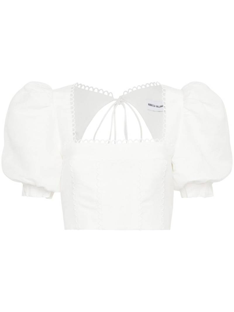 Rebecca Vallance Giovanni puff-sleeve top - White von Rebecca Vallance