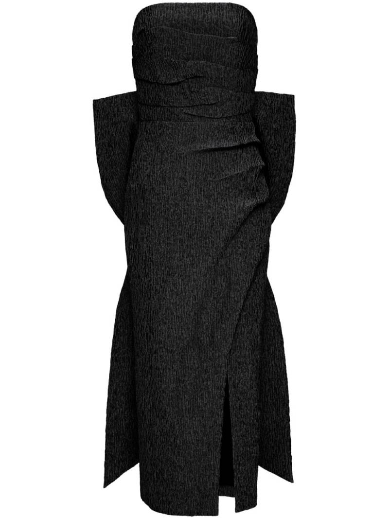 Rebecca Vallance Helene oversize-bow strapless midi dress - Black von Rebecca Vallance