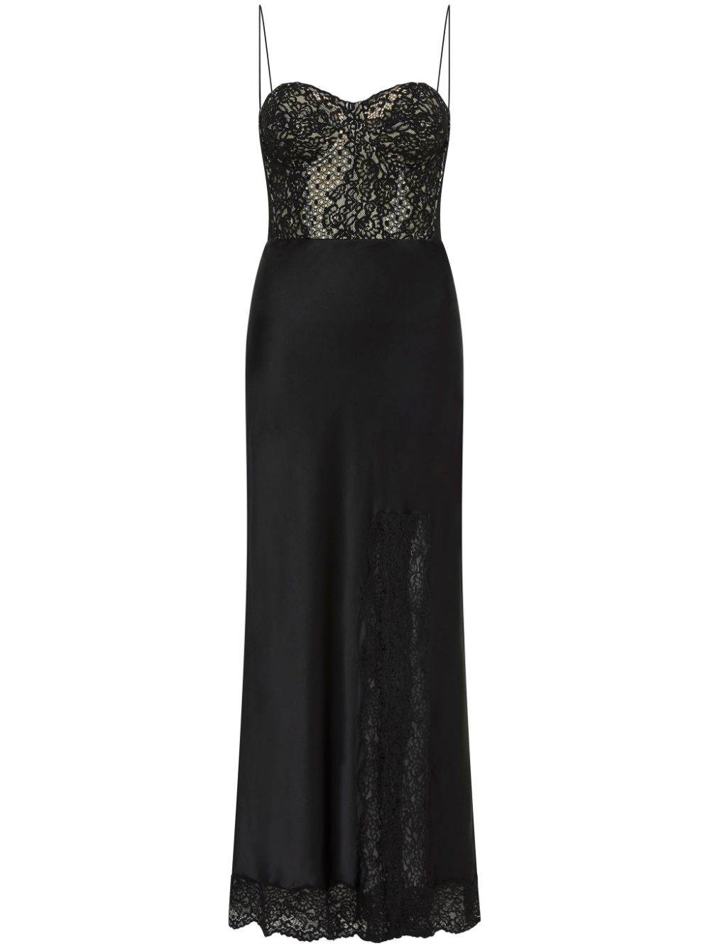 Rebecca Vallance Larisa lace-embellished silk dress - Black von Rebecca Vallance