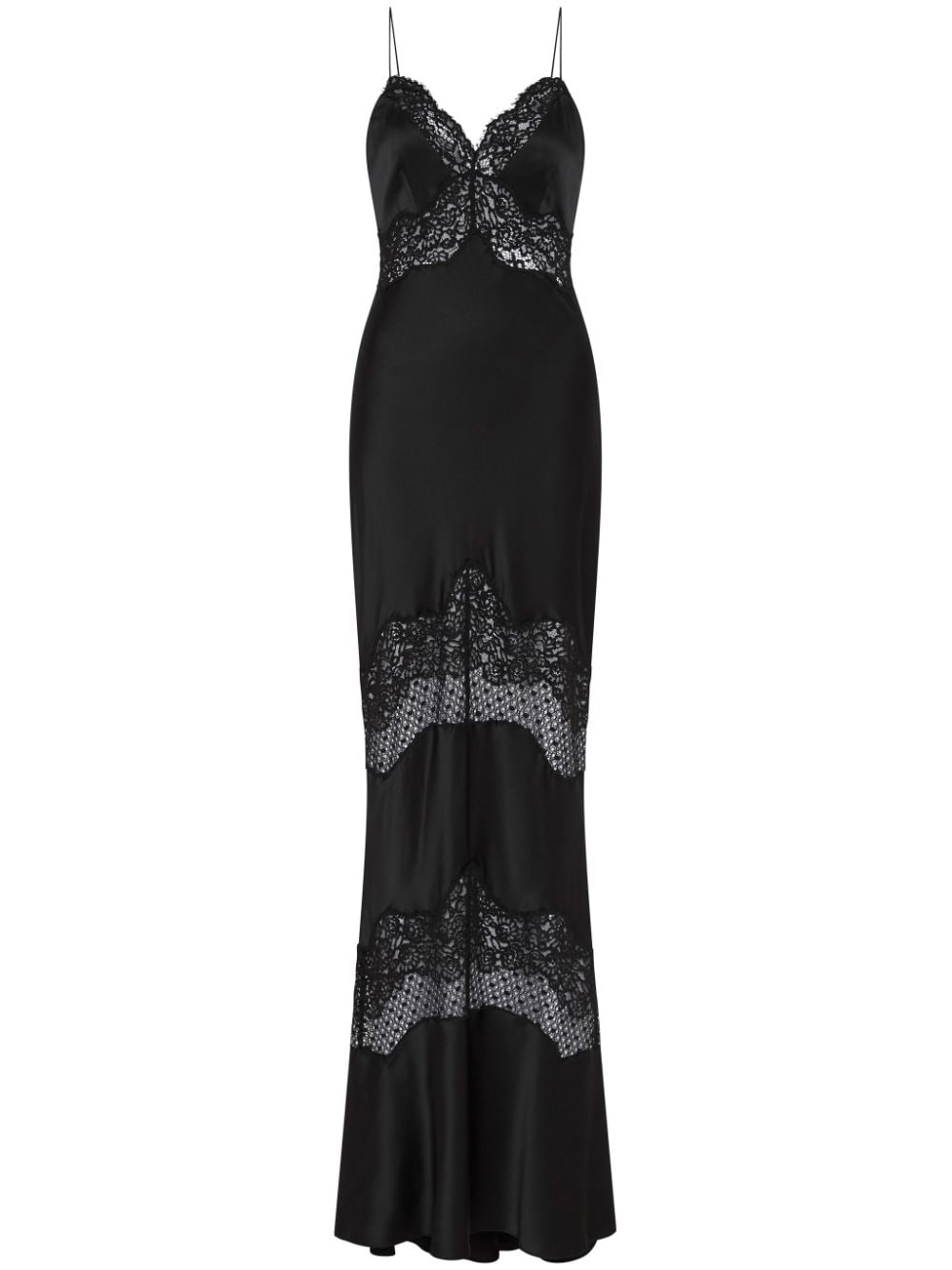 Rebecca Vallance Larisa lace-embellished silk gown - Black von Rebecca Vallance