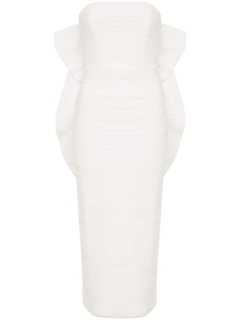 Rebecca Vallance Lily ruffled midi dress - White von Rebecca Vallance