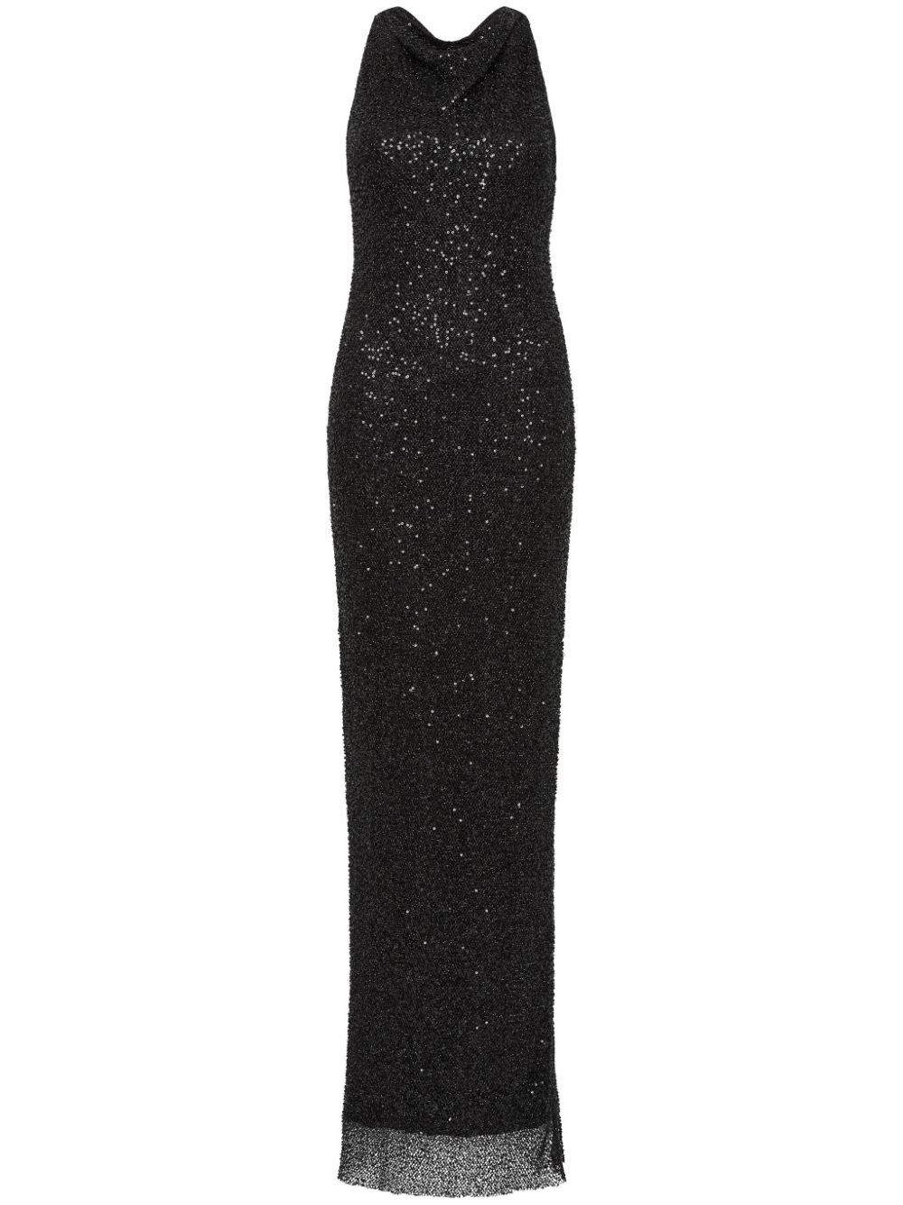 Rebecca Vallance Nixie sequin-embellished halterneck gown - Black von Rebecca Vallance