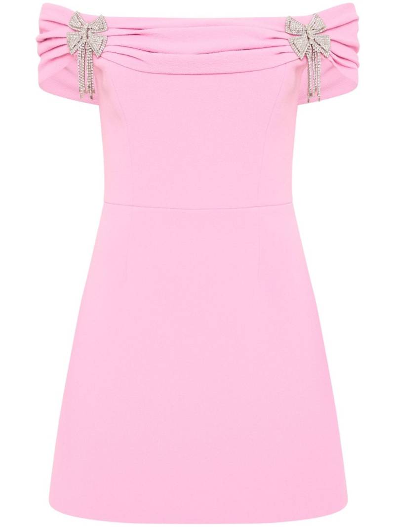 Rebecca Vallance Odetta bow-embellished mini dress - Pink von Rebecca Vallance