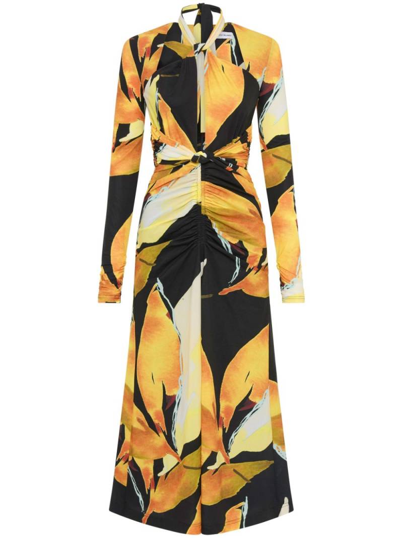 Rebecca Vallance Petals of Paradise midi dress - Black von Rebecca Vallance