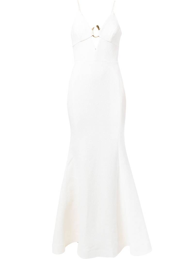 Rebecca Vallance Romy V-neck gown - White von Rebecca Vallance