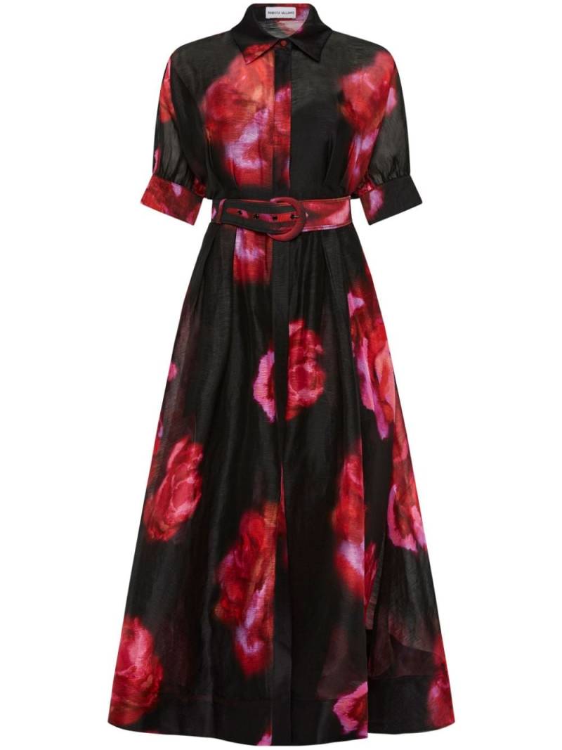 Rebecca Vallance Rosina floral-print midi dress - Black von Rebecca Vallance