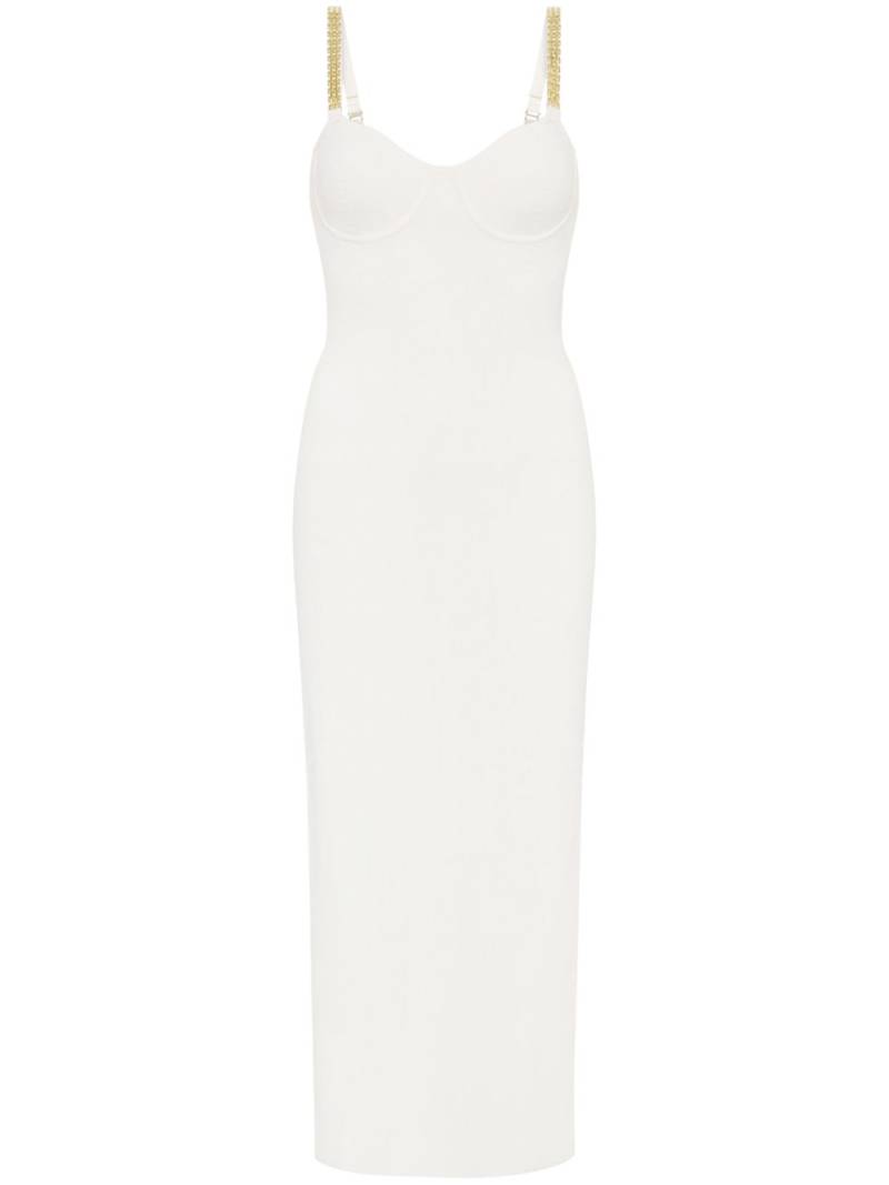 Rebecca Vallance Rubina knitted midi dress - White von Rebecca Vallance