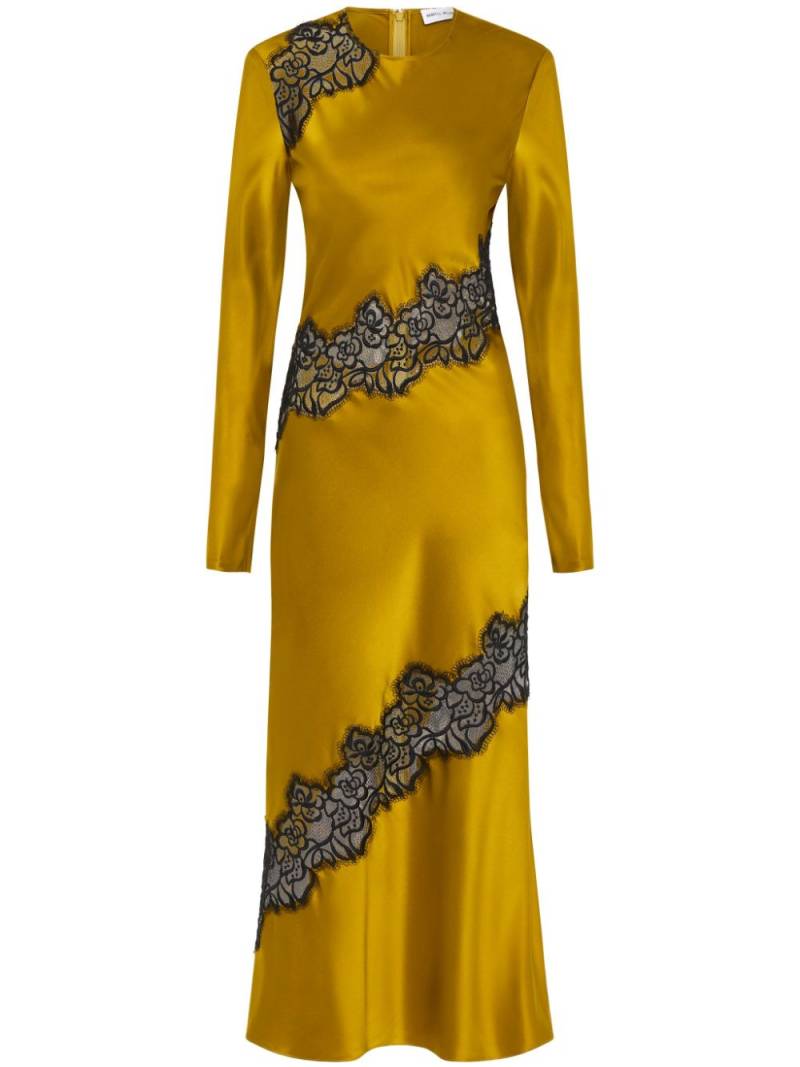 Rebecca Vallance Selena slip midi dress - Yellow von Rebecca Vallance