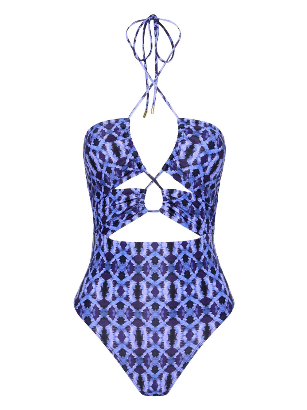 Rebecca Vallance Shiloh ikat-print one-piece - Purple von Rebecca Vallance