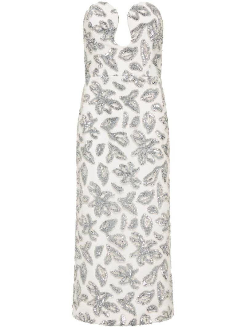 Rebecca Vallance Suki sequin-embellished midi dress - White von Rebecca Vallance