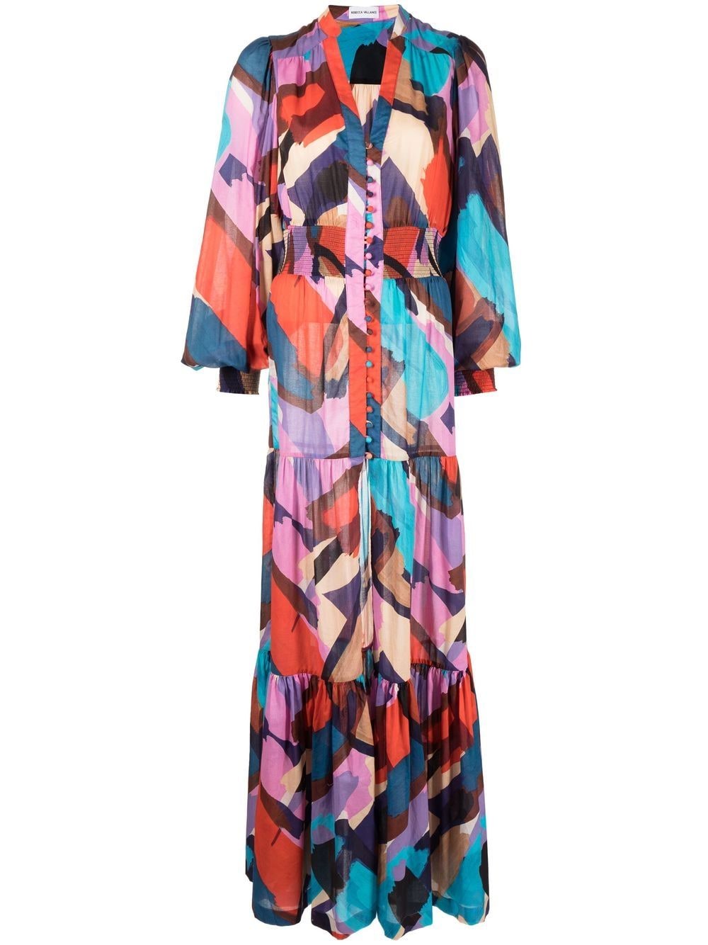 Rebecca Vallance abstract-print maxi dress - Red von Rebecca Vallance