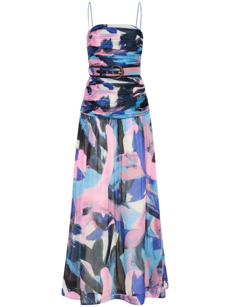 Rebecca Vallance ruched belted maxi dress - Blue von Rebecca Vallance