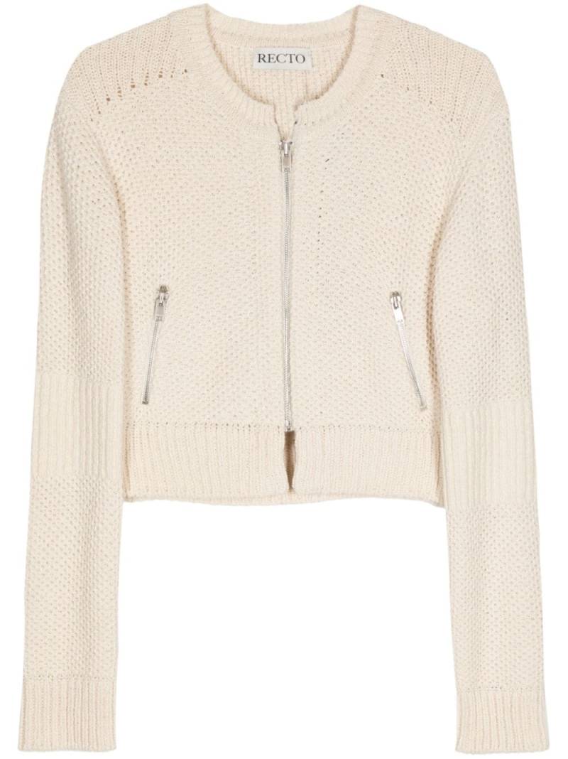 Recto chunky-knit cropped cardigan - Neutrals von Recto