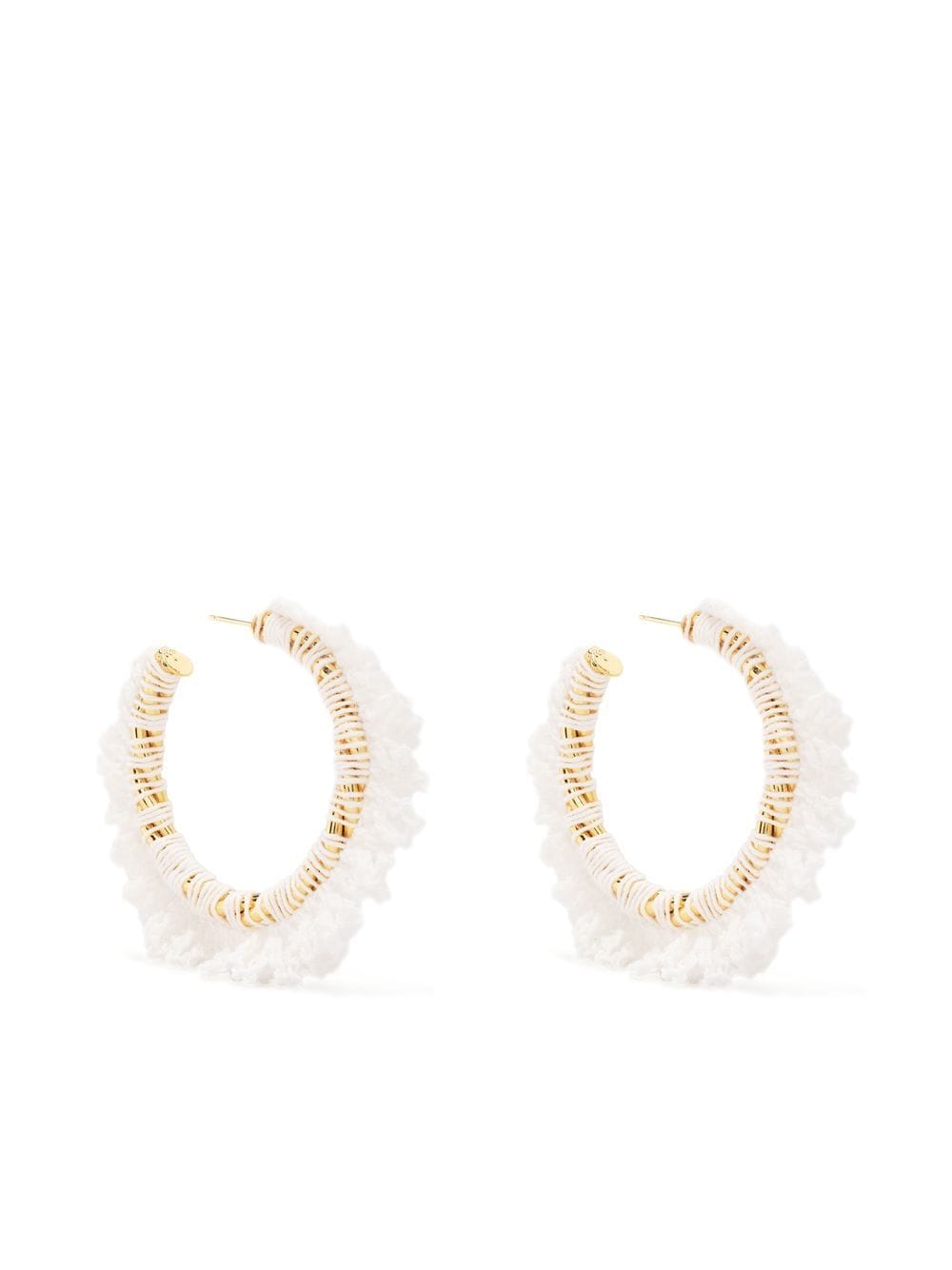 Recto chunky knit-detail earrings - Gold von Recto