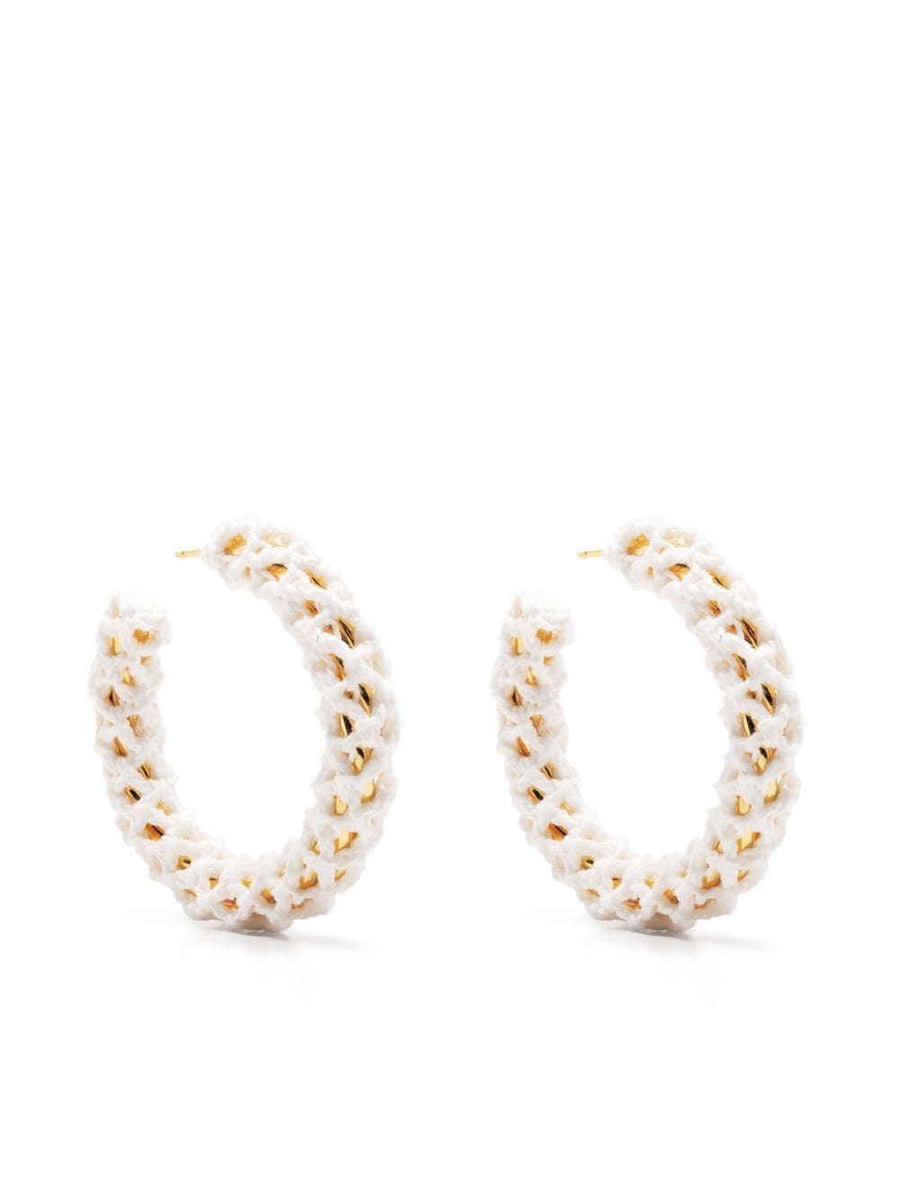 Recto net knit-detail earrings - Gold von Recto