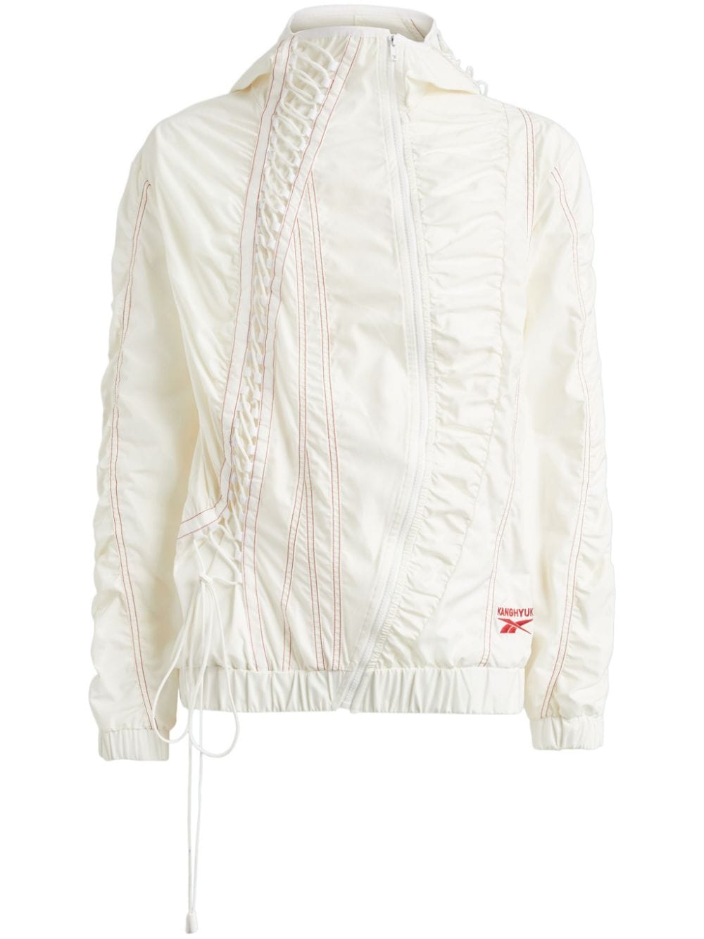 Reebok LTD lace-up detailing hooded jacket - White von Reebok LTD