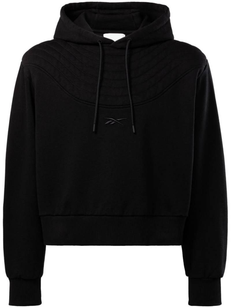 Reebok LTD logo-embroidered cotton hoodie - Black von Reebok LTD